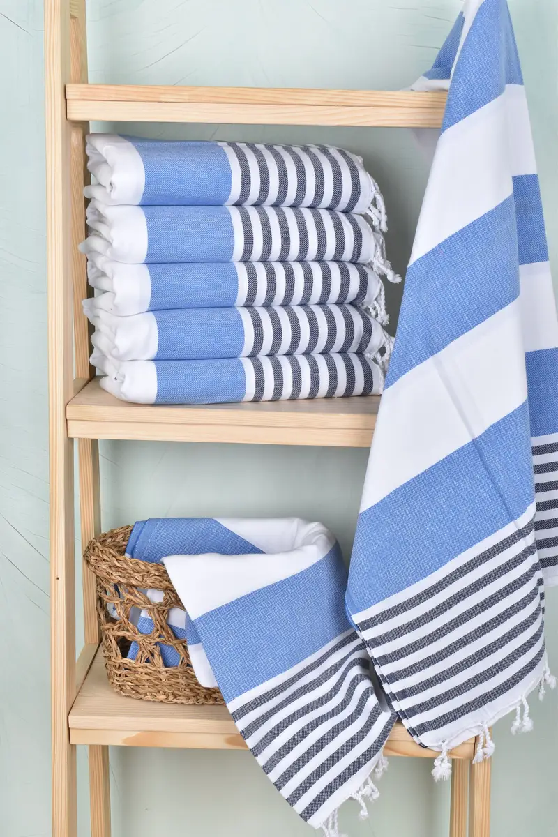 Personalized Wedding Gift, 70x40 Cotton Striped Towel, Sand-free towel, Hammam Towel USA, Bridesmaid Favors, Girl Trip Party Favor, Turkish towel - 3