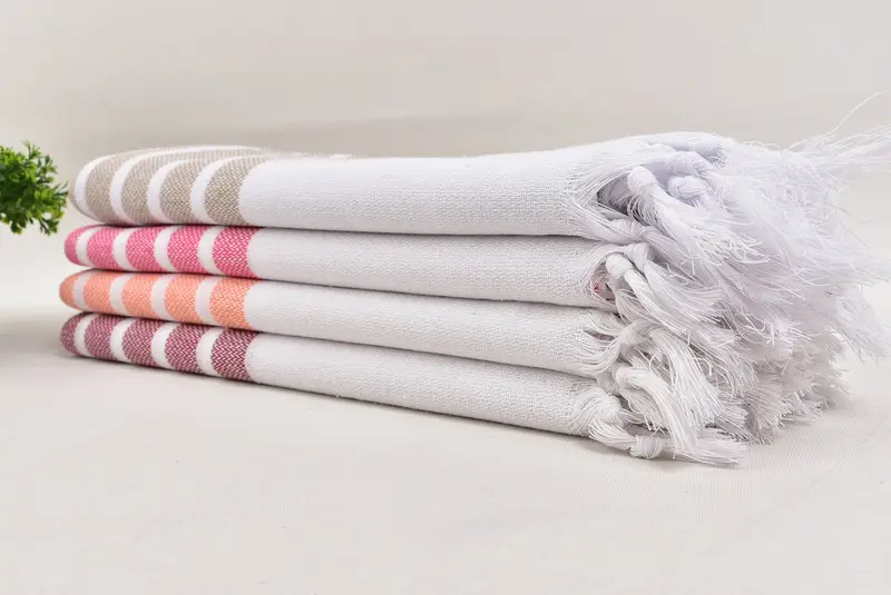 Bath towel, Bachelorette Party Favors, Organic Cotton Towel, 70x40 Cotton Striped Towel, Beach towel, Bachelorette Favor, Bridesmaid Towel - 3