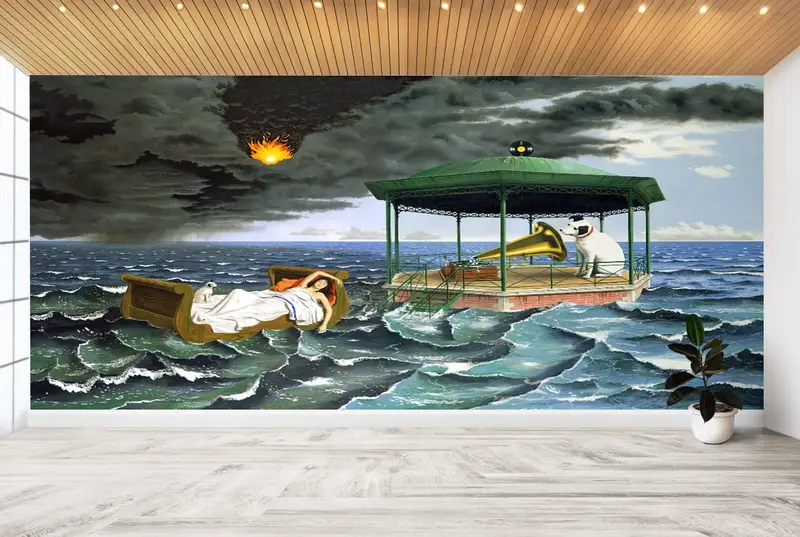 Modern Wall Paper, Reproduction Wall Paper, Bright Wall Paper, Dominique Appia, Paper Wall Art, Famous Mural, - 9