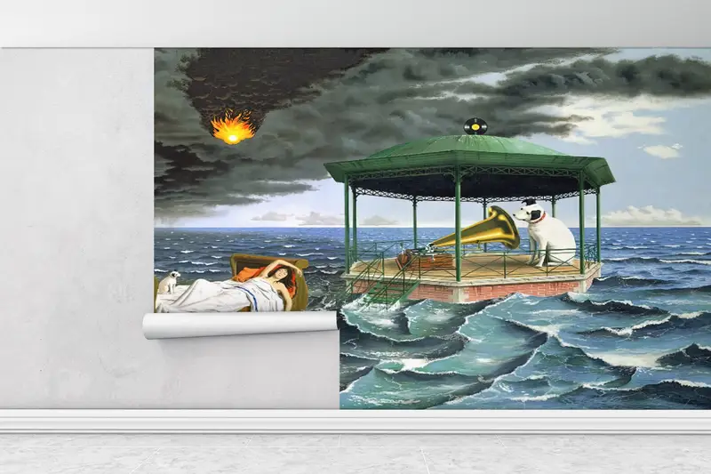 Modern Wall Paper, Reproduction Wall Paper, Bright Wall Paper, Dominique Appia, Paper Wall Art, Famous Mural, - 1