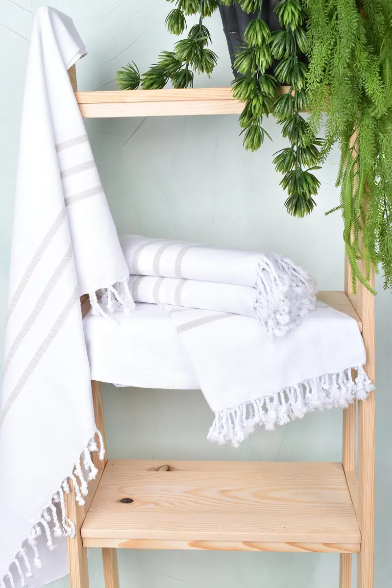Yoga Towel, Sand-free towel, 70x40 Cotton Striped Towel, Girls Weekend Favors, Best Beach Towel, Bridesmaid Towel, Gift Towel, Wedding Gifts Towel - 6