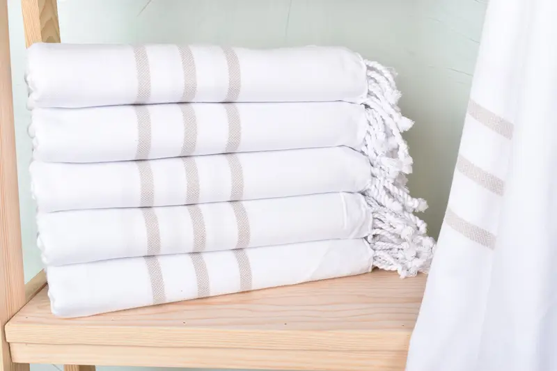 Yoga Towel, Sand-free towel, 70x40 Cotton Striped Towel, Girls Weekend Favors, Best Beach Towel, Bridesmaid Towel, Gift Towel, Wedding Gifts Towel - 1
