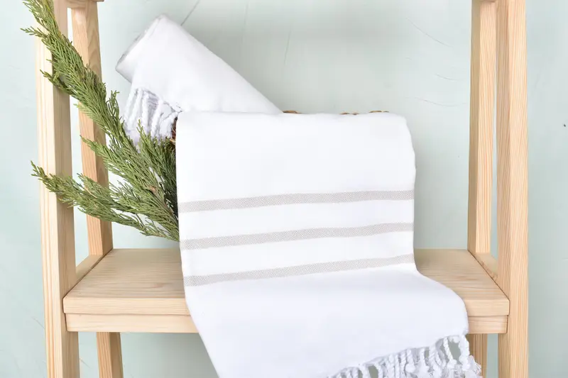 Yoga Towel, Sand-free towel, 70x40 Cotton Striped Towel, Girls Weekend Favors, Best Beach Towel, Bridesmaid Towel, Gift Towel, Wedding Gifts Towel - 4