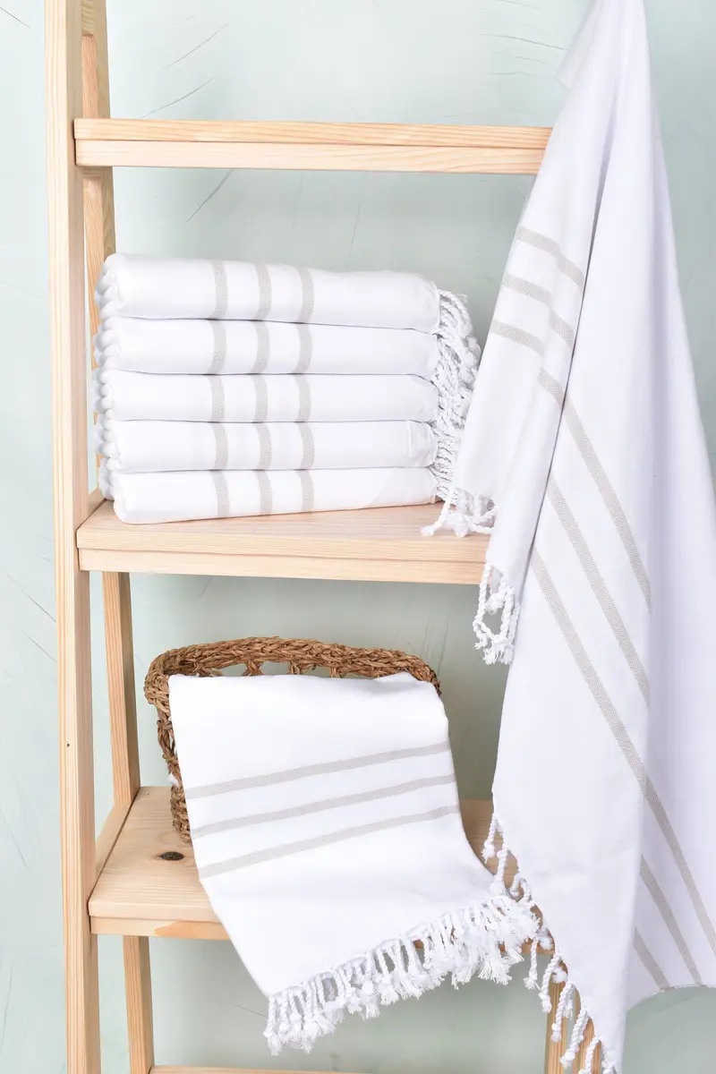 Yoga Towel, Sand-free towel, 70x40 Cotton Striped Towel, Girls Weekend Favors, Best Beach Towel, Bridesmaid Towel, Gift Towel, Wedding Gifts Towel - 3