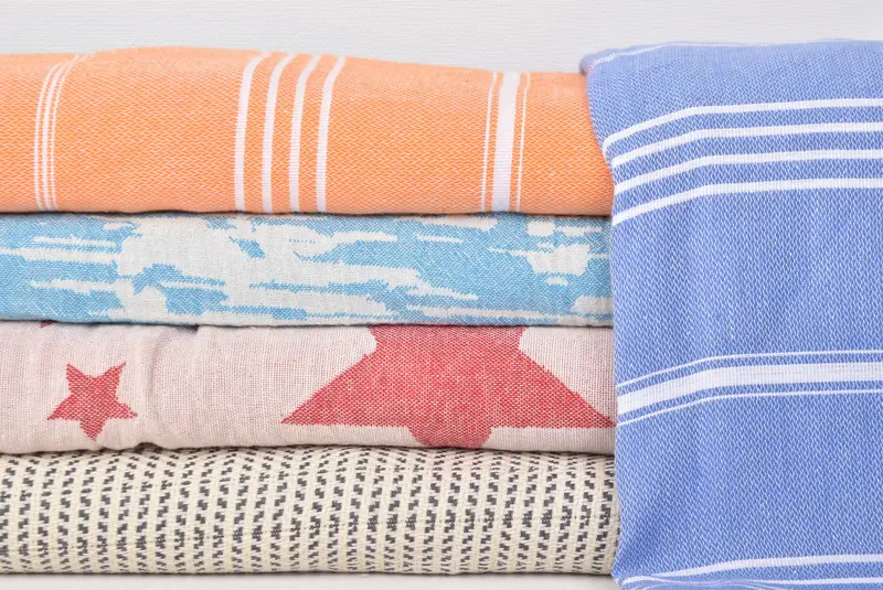 Gift For The Home Decor, Turkish Tablecloth, Personalized Gifts, Bridal Shower Gift, 80x60 Cotton Set of 5 Towel, Woven Throw Blanket, Couch Blanket - 2