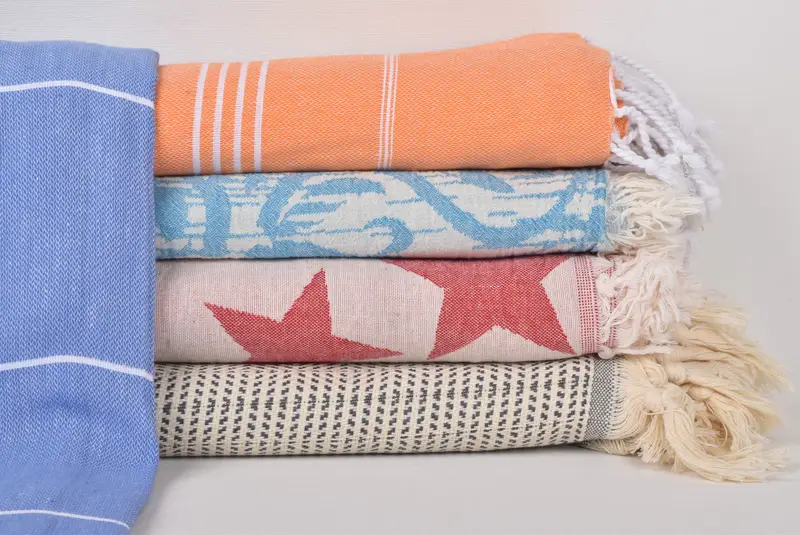 Gift For The Home Decor, Turkish Tablecloth, Personalized Gifts, Bridal Shower Gift, 80x60 Cotton Set of 5 Towel, Woven Throw Blanket, Couch Blanket - 1