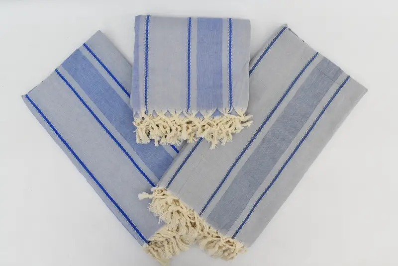 Sand-free peshtemal towel for the beach, 68x40 Cotton Striped Towel, Handmade Gift, Organic Towel, Luxury towel, Wedding Gift, Wedding For Favor - 8