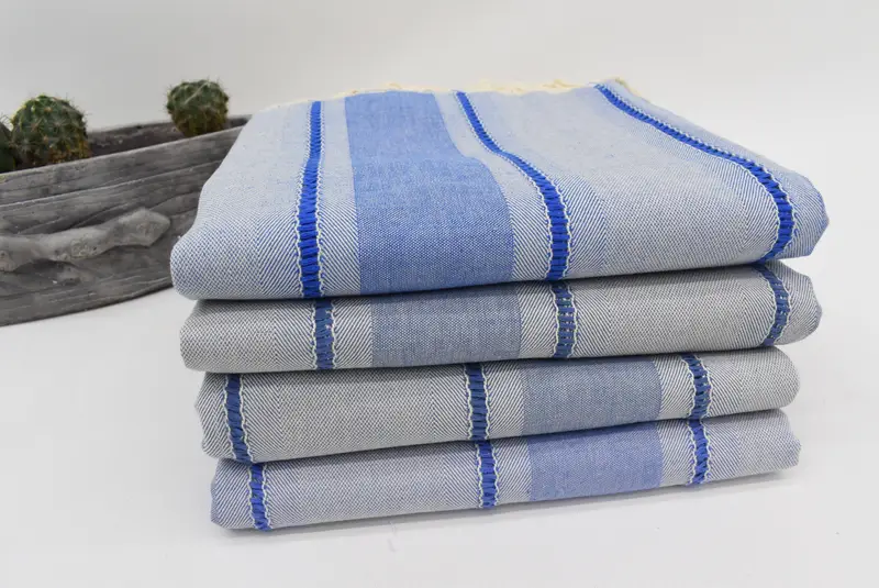 Sand-free peshtemal towel for the beach, 68x40 Cotton Striped Towel, Handmade Gift, Organic Towel, Luxury towel, Wedding Gift, Wedding For Favor - 6