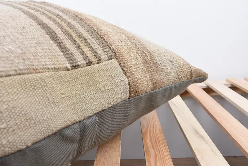 Farmhouse Cushion, Art Deco Pillow Sham, 28x28 Beige Pillow Cover, Pillow Cover, Boho Pillow Sham Cover, Pillow for Sofa, Antique Pillows - 7