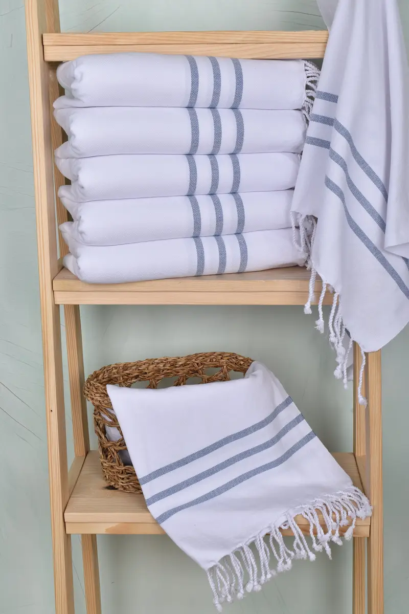 Kitchen Towel, Valentines Gift, Best Wedding Gift, Gift For Wedding Day, Bathroom Towels, 40x20 Cotton Striped Towel, Personalized Hand Towel - 3