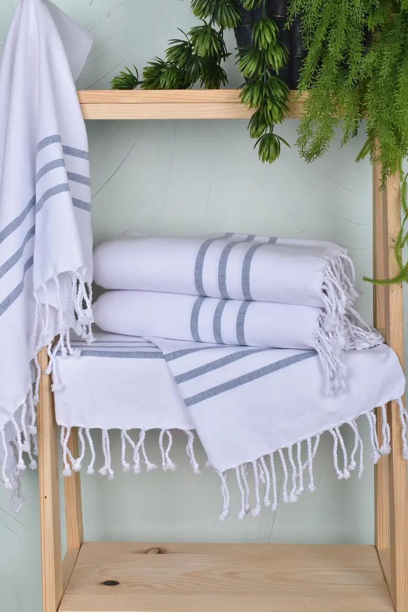 Kitchen Towel, Valentines Gift, Best Wedding Gift, Gift For Wedding Day, Bathroom Towels, 40x20 Cotton Striped Towel, Personalized Hand Towel - 6
