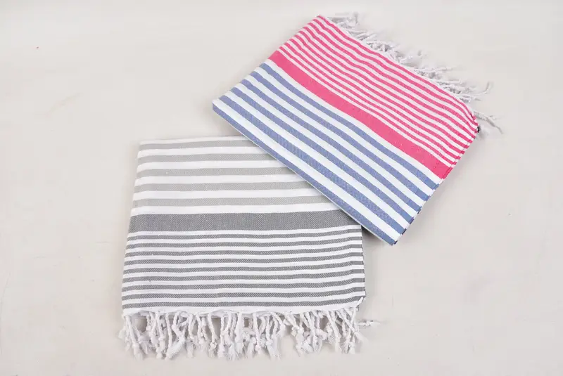 Small Bath Towels, Kitchen Towel, 40x24 Cotton Striped Towel, Monogram Kitchen Towel, Valentines Day Gift For Him, Beach Theme Wedding Gift - 7