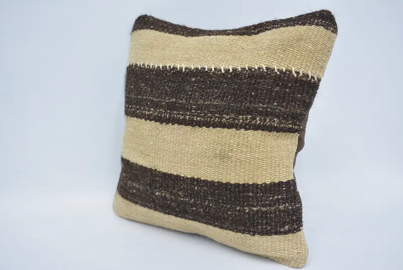 Antique Pillows, Pillow, Kilim Pillow, 12x12 Beige Cushion Cover, Morroccon Kilim Cushion Pillow Cover, Vintage Pillow, Garden Pillow Cover - 4