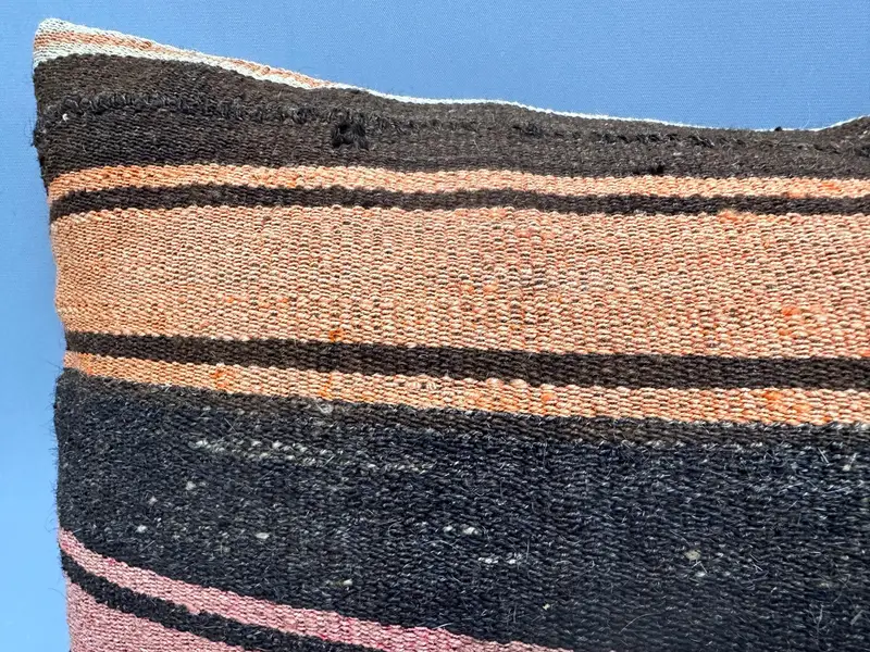 Gift Pillow, Natural Cushion Cover, Antique Pillows, Patio Pillow Case, 12x20 Brown Cushion Cover, Pillow Sham, Turkish Kilim Pillow - 5