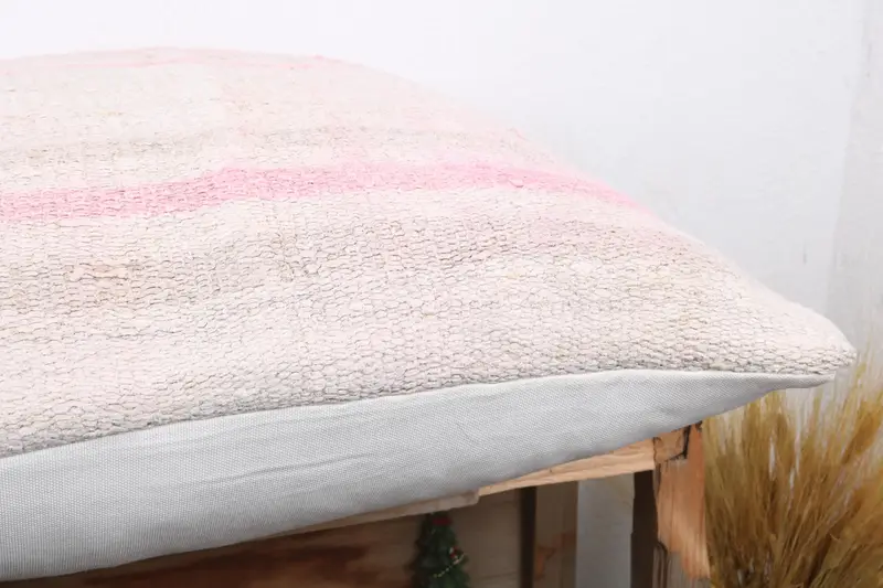 Vintage Pillow, Turkish Kilim Pillow, Vintage Kilim Throw Pillow, Aztec Pillow, Cushion Cover, 24x24 White Pillow Sham, Outdoor Bolster Cushion - 6