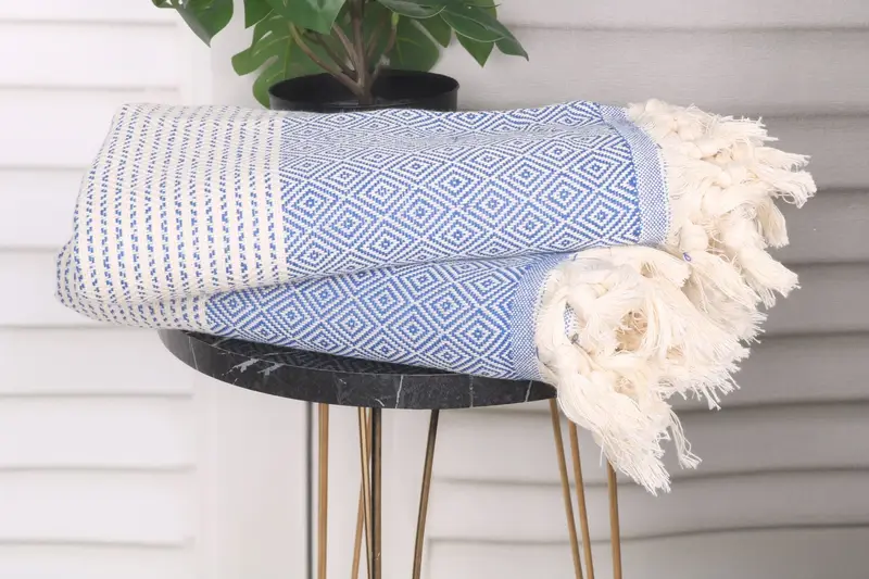 70x36 Cotton Diamond Towel, Custom Wedding Gift, Monogram Turkish Towel, Bachelorette Favors Beach, Wedding Shower Gift, Bachelorette Gifts - 3
