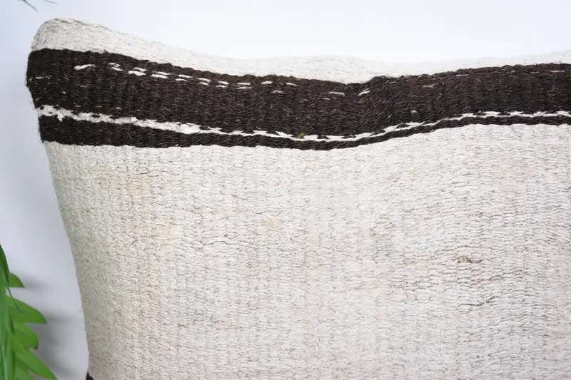 16x16 White Cushion, Pillow Cover, Boho Pillow Sham Cover, Interior Designer Pillow, Turkish Bench Pillow Sham, Turkish Pillow - 2