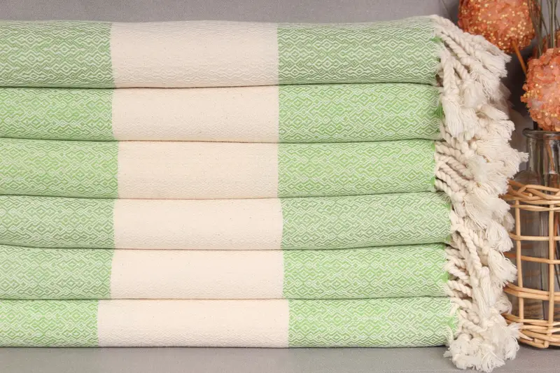 68x36 Cotton Diamond Towel, Organic Beach Towel, Cotton towel, Handwoven Turkish Towel, Bathroom Towel, Gift For Him, Bachelorette Party Decorations - 2