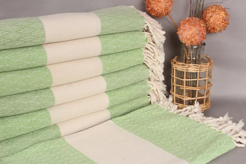 68x36 Cotton Diamond Towel, Organic Beach Towel, Cotton towel, Handwoven Turkish Towel, Bathroom Towel, Gift For Him, Bachelorette Party Decorations - 1