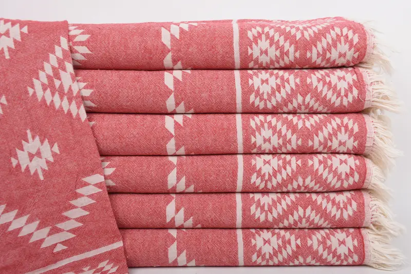 Monogram Kitchen Towel, 40x18 Cotton Kilim Towel, Bathroom Towels, Monogrammed Hand Towel, Gift For Him, Best Friend Christmas Gift, Bridesmaid Gift - 1