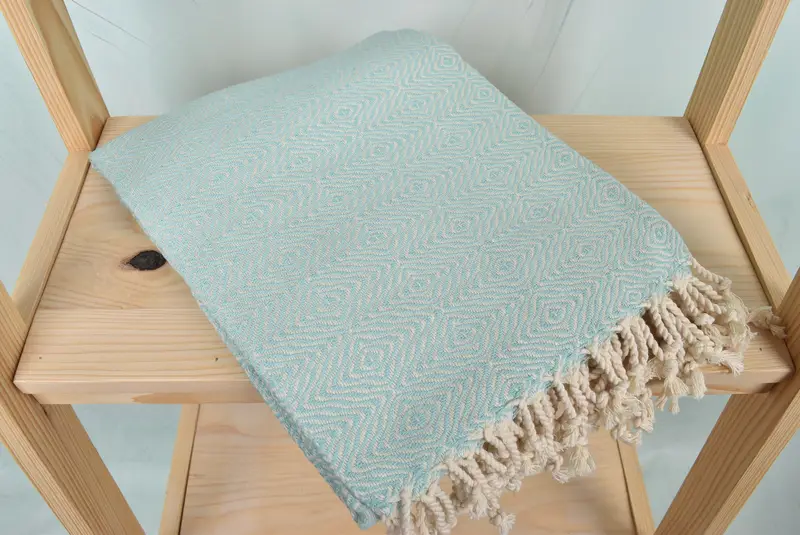 Organic Towel, Custom Name Towel, Wedding Towel, 70x40 Cotton Zigzag Diamond Towel, Bachelor Gifts, Monogram Beach Towel, Gift For Him, Xmas Gifts - 5