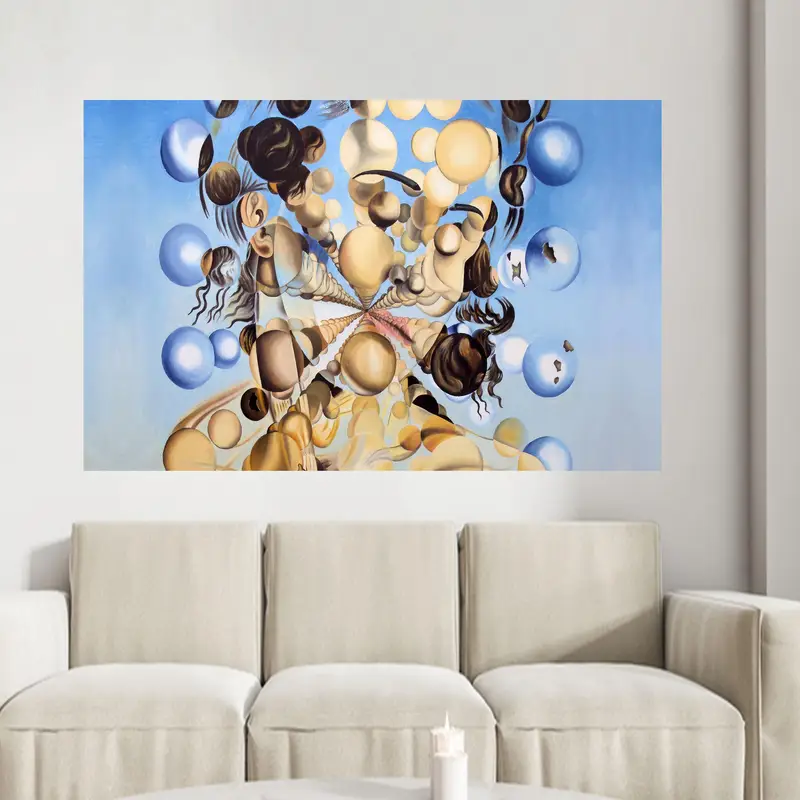 サルバドール・ダリの抽象的な女性プリントガラス - エレガントでモダンなデザイン