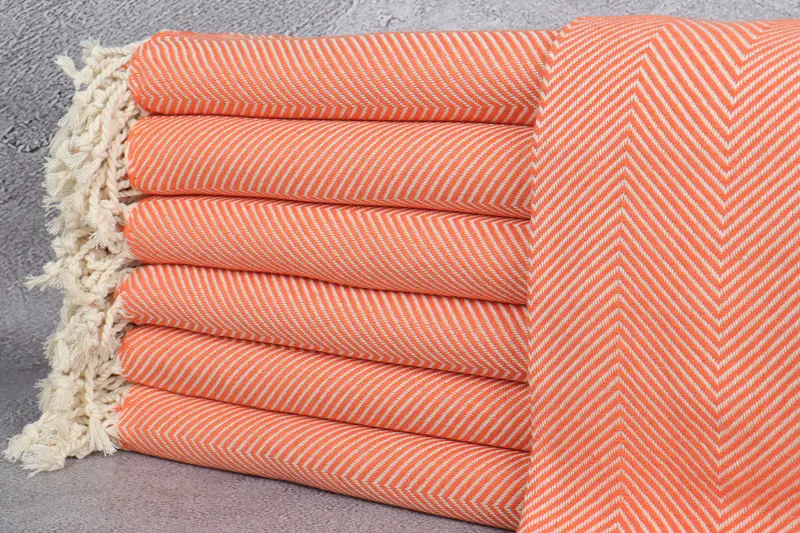 Personalized Towel Orange Chevron Bridesmaid Gift Sarong Spa, 40x71 Inches