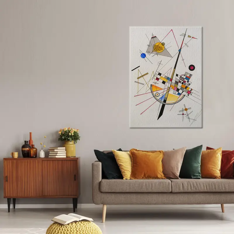 Wassily Kandinsky, Delicate Tension, Modern Shapes, Abstract Canvas Art, Abstract Shapes, Shapes Wall Decor,  Reproduction Art, Famous Art - 1