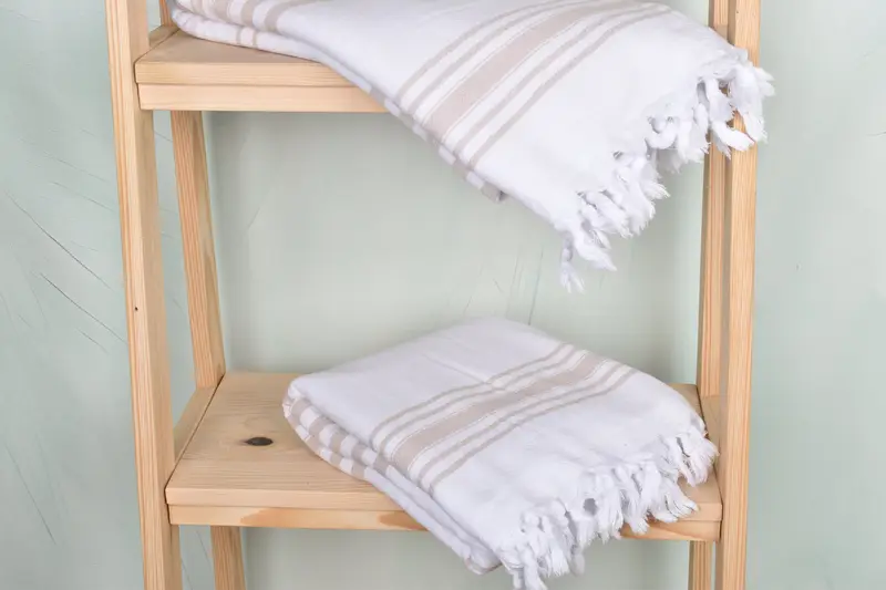 Travel towel, Organic towel, Spa Towel, Bachelorette Towel, Peshtemal Towel, Bridal Shower Favor, 70x36 Cotton Striped Terry Towel, Hammam towel - 5
