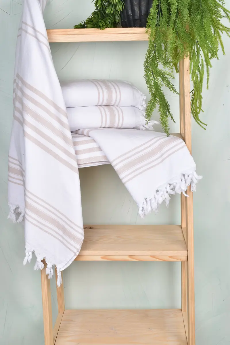 Travel towel, Organic towel, Spa Towel, Bachelorette Towel, Peshtemal Towel, Bridal Shower Favor, 70x36 Cotton Striped Terry Towel, Hammam towel - 6