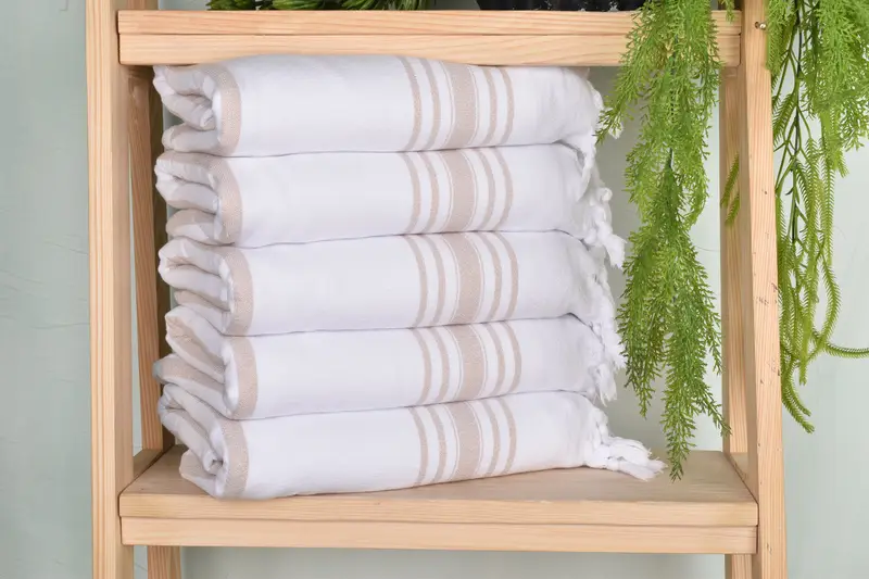 Travel towel, Organic towel, Spa Towel, Bachelorette Towel, Peshtemal Towel, Bridal Shower Favor, 70x36 Cotton Striped Terry Towel, Hammam towel - 1
