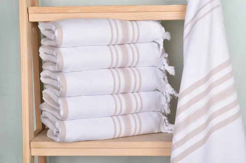 Travel towel, Organic towel, Spa Towel, Bachelorette Towel, Peshtemal Towel, Bridal Shower Favor, 70x36 Cotton Striped Terry Towel, Hammam towel - 2