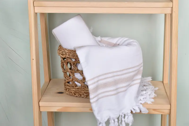 Travel towel, Organic towel, Spa Towel, Bachelorette Towel, Peshtemal Towel, Bridal Shower Favor, 70x36 Cotton Striped Terry Towel, Hammam towel - 4