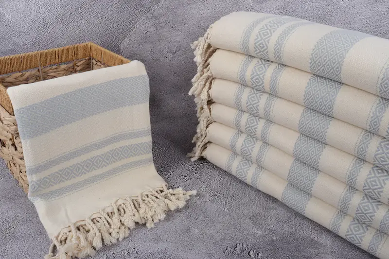 Eco-friendly Turkish peshtemal towel, Peshtemal Towel, Employee Gifts, Cotton towel, Decorative Towel, Lightweight towel, 70x36 Cotton Diamond Towel - 3