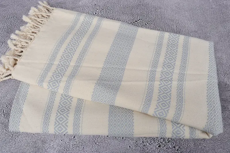 Eco-friendly Turkish peshtemal towel, Peshtemal Towel, Employee Gifts, Cotton towel, Decorative Towel, Lightweight towel, 70x36 Cotton Diamond Towel - 6