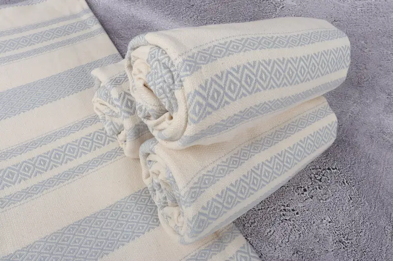 Eco-friendly Turkish peshtemal towel, Peshtemal Towel, Employee Gifts, Cotton towel, Decorative Towel, Lightweight towel, 70x36 Cotton Diamond Towel - 7