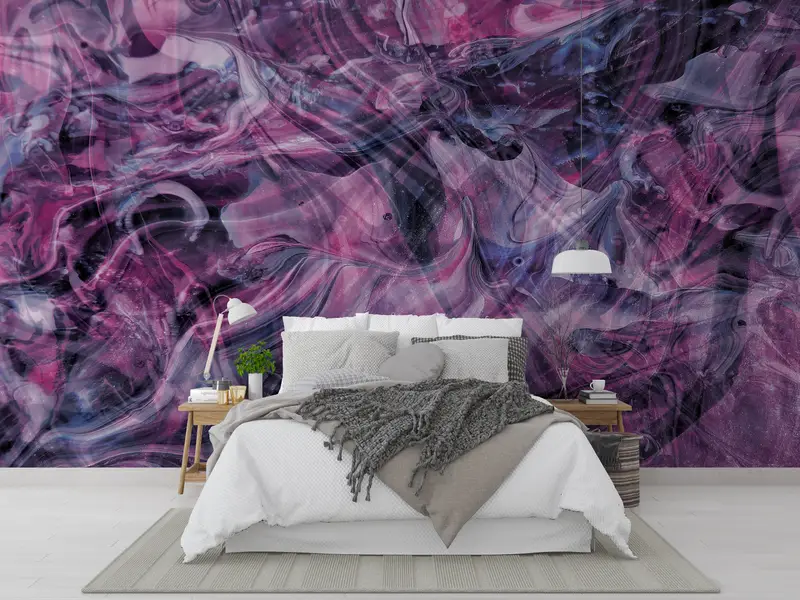 Wall Paper Peel and Stick,Modern Wall Paper,Pink And Gray Smoking,Bright Wall Paper,Pink Wall Art,Pink Marble Wall Art, - 9