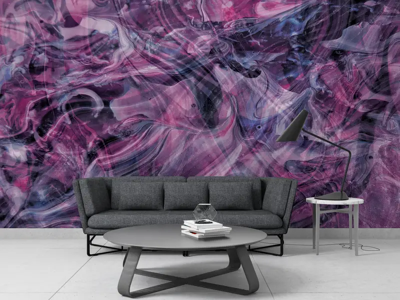 Wall Paper Peel and Stick,Modern Wall Paper,Pink And Gray Smoking,Bright Wall Paper,Pink Wall Art,Pink Marble Wall Art, - 5