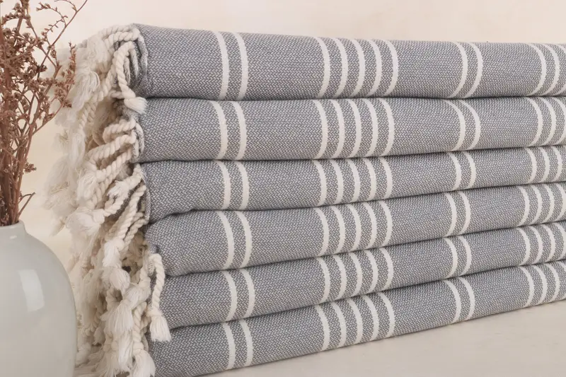 Personalisiertes türkisches Handtuch aus grauer Baumwolle, 40 x 71 Zoll, für Hochzeitsgeschenke