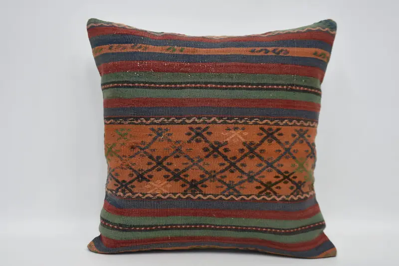 Home Decor Pillow, Floor Cushion Case, Gift Pillow, 24x24 Orange Pillow Sham, Car Pillow, Cushion Case, Boho Pillow Sham Cover, Neutral Cushion Case - 1