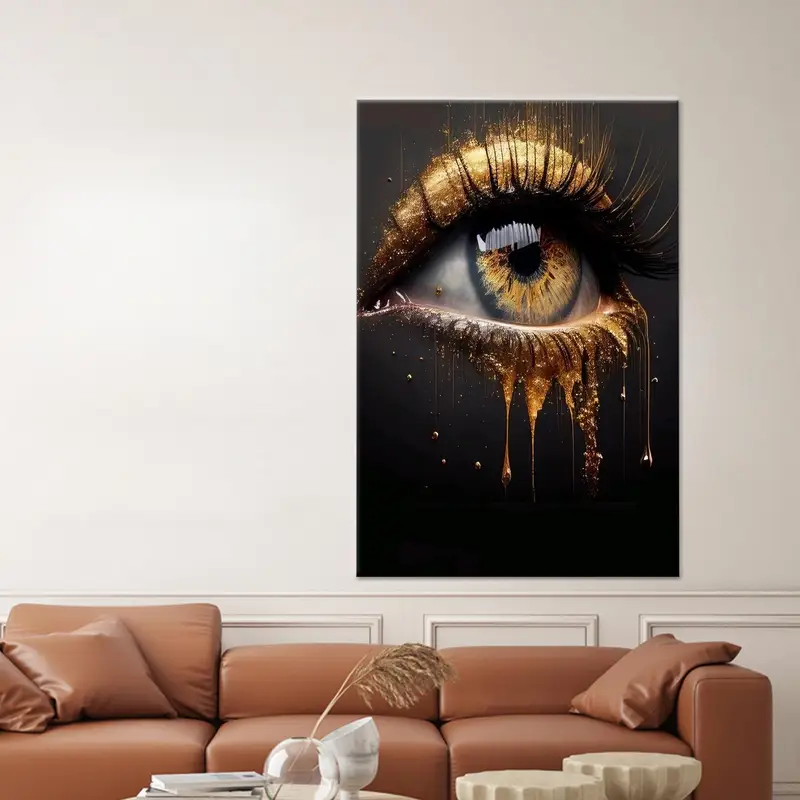 Altın Göz Kanvas: Renkli Tasarımlı Zarif Baskı Sanatı