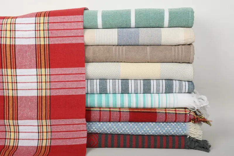 Gift For Her, Lightweight Turkish towel, Turkish Beach Towel Bulk, Handmade Gift, 70x40 Cotton Set of 10 Towel, Hammam Towel USA, Wedding Gift - 1