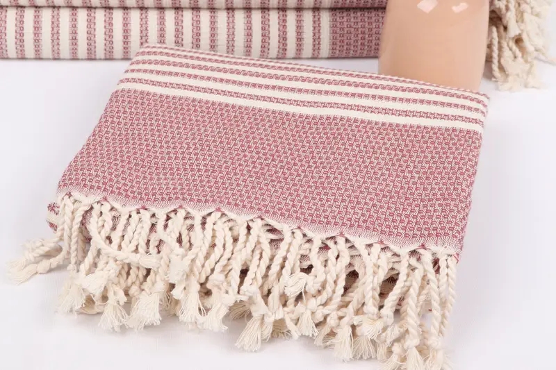 Valentines Gift, Monogram Turkish Towel, Gift For Her, Bachelorette Party Gifts Bridesmaids, Wedding Anniversary Gift, 68x40 Cotton Striped Towel - 5