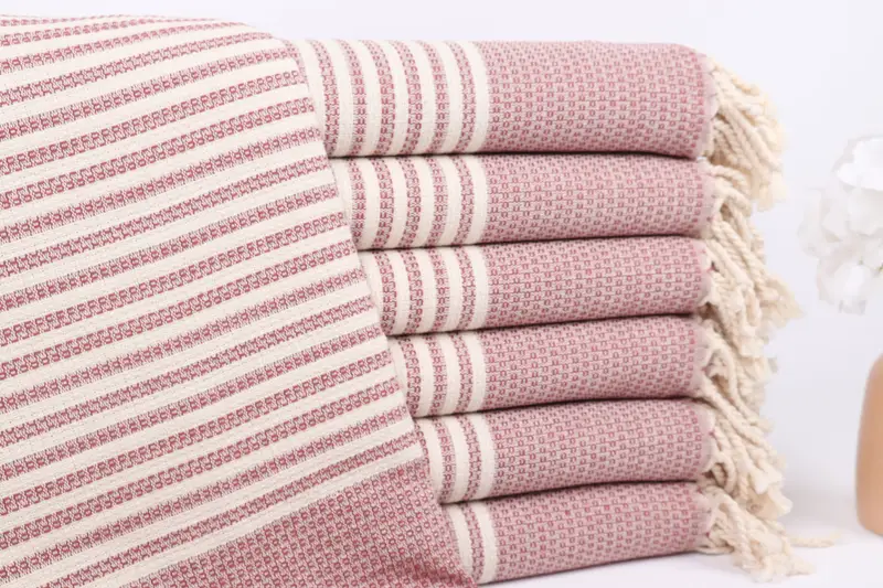 Valentines Gift, Monogram Turkish Towel, Gift For Her, Bachelorette Party Gifts Bridesmaids, Wedding Anniversary Gift, 68x40 Cotton Striped Towel - 1