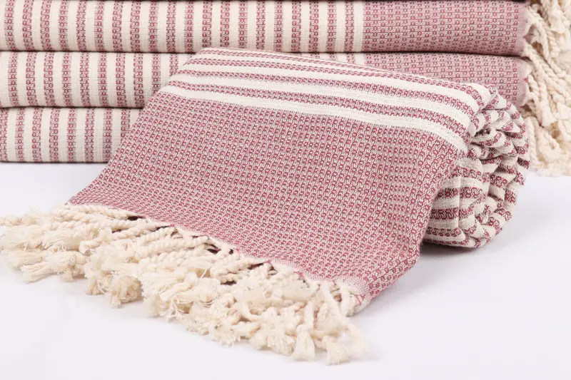 Valentines Gift, Monogram Turkish Towel, Gift For Her, Bachelorette Party Gifts Bridesmaids, Wedding Anniversary Gift, 68x40 Cotton Striped Towel - 4
