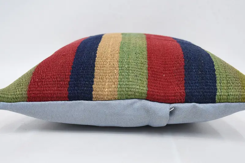 14x14 Red Pillow Cover, Pillow Case, Colorful Cushion Case, Vintage Kilim Throw Pillow, Pillow for Sofa, Ethnical Kilim Rug Pillow - 5
