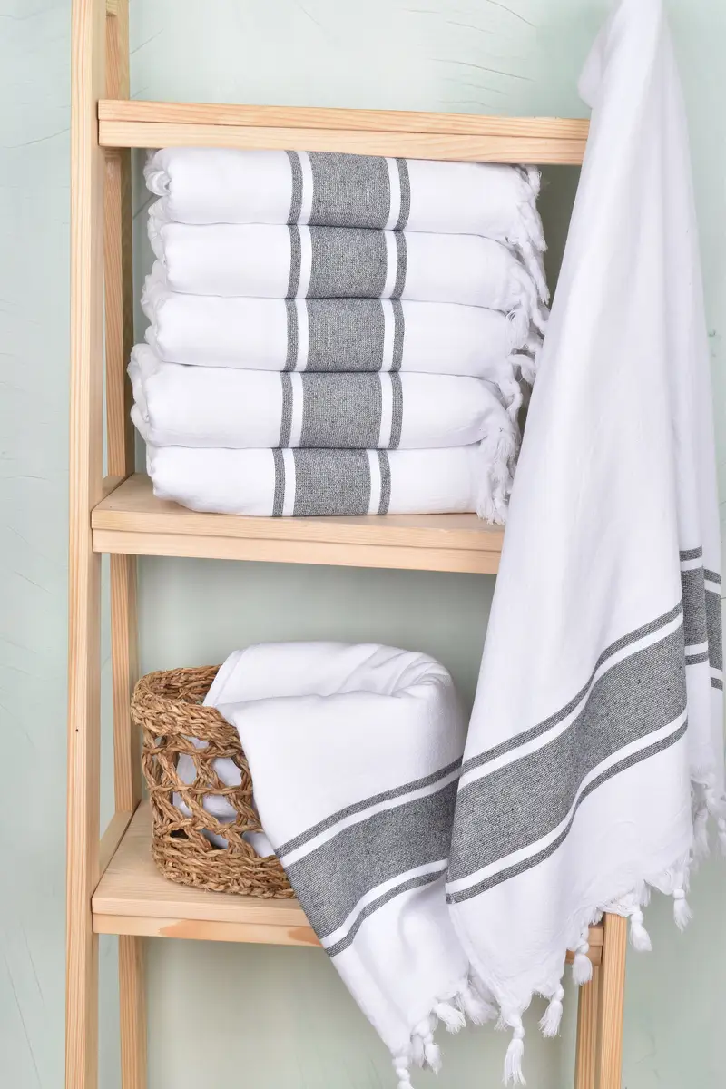 64x36 Cotton Striped Terry Towel, Bachelor Bachelorette Party Favors, Beach Towel Bulk, Bridal Gifts, Organic Turkish towel, Best Wedding Gift - 3