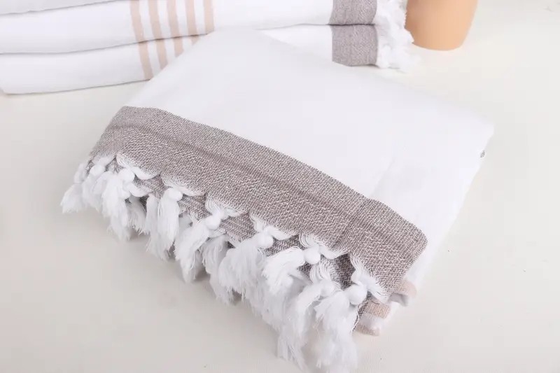Grandma Gift, Gifts For Him, Bachelorette Beach Towel, Absorbent towel, Turkish bath towel, Spa Towel, 68x36 Cotton Striped Terry Towel - 5