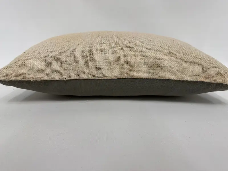 Boho Pillow, Boho Pillow Sham Cover, Cushion Cover, Outdoor Bolster Pillow Sham, Antique Pillows, 12x20 Beige Cushion, Handwoven Pillow Cover Pillow - 5