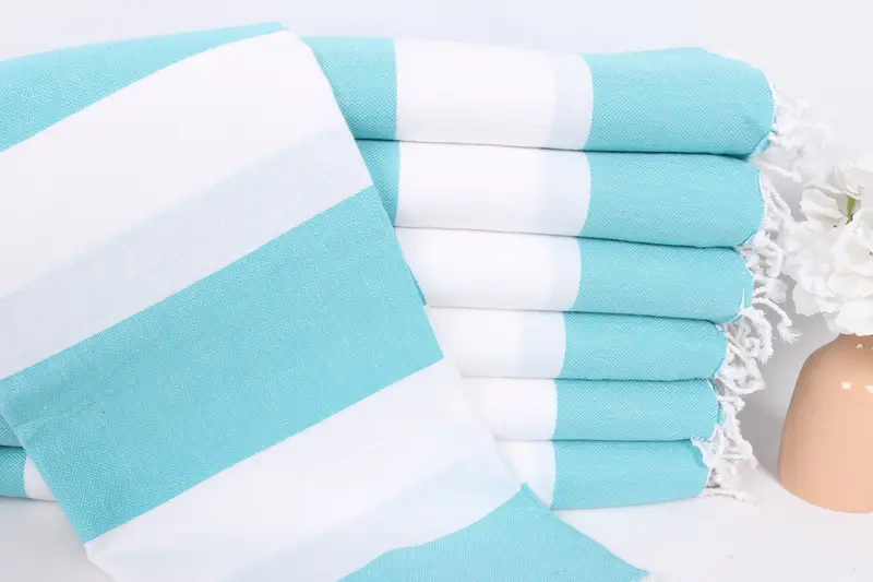 Wedding Favors, 40x24 Cotton Striped Towel, Organic Tea Towel, Valentines Day Gift Idea, Turkish Hand Towel, Turkish Tea Towel, Travel Towel - 1
